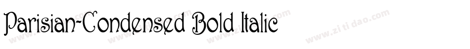 Parisian-Condensed Bold Italic字体转换